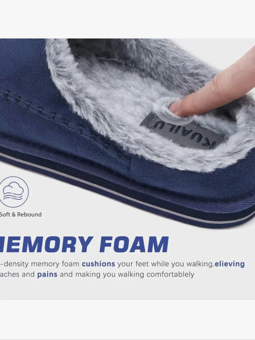 Mens Slippers Orthopedic Arch Support Suede Fluff Plush Home Shoes